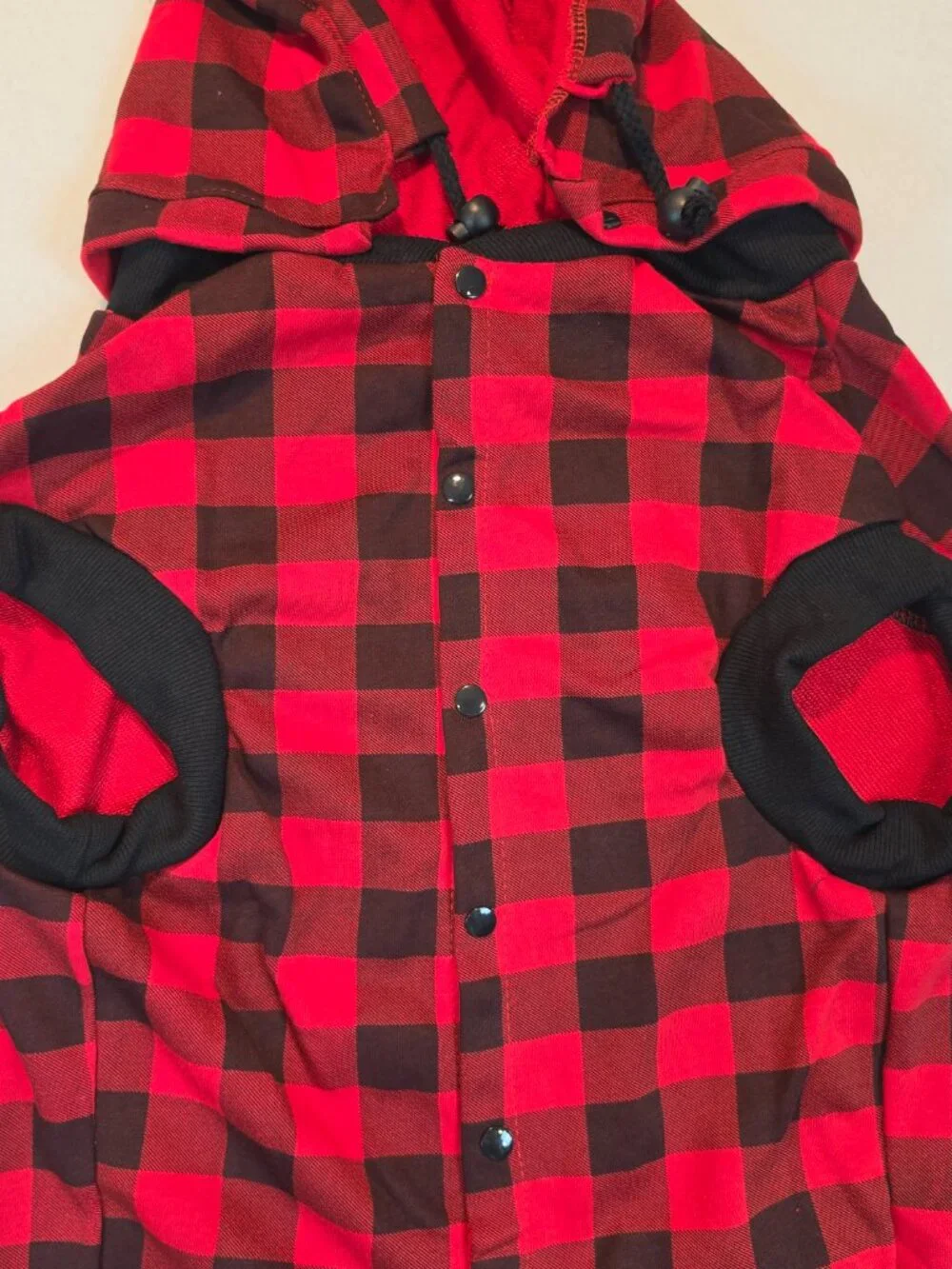 Red Buffalo Plaid Dog Hoodie Pet Clothes